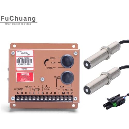 1 pcs ESD5111 Engine Speed Governor 12v and 24v + 2 pcs 3034572 Generator Rotational Speed Sensor