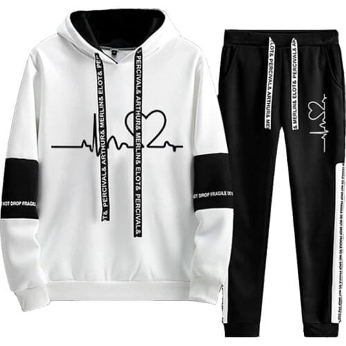 2021 Sportswear Womens Hooded Sweater Trousers Pullover Hooded Sweater Autumn Suit Mens New Outdoor Jogging Jacket 2-piece Set