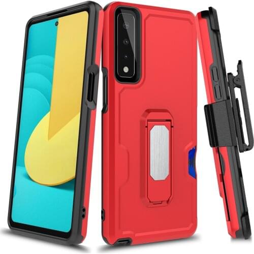 Heavy Duty Shockproof Rugged Case For LG Stylo 7 5G Cases Belt Clip Protective Cover For LG Stylo7 Kickstand Case