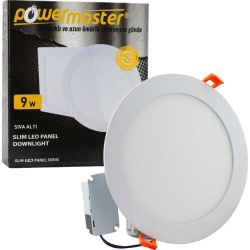 THERE 9 WATT SIVA SIX 3000K GÜNIŞIĞI ROUND 130MM SLIM LED-ECO SPOT PANEL