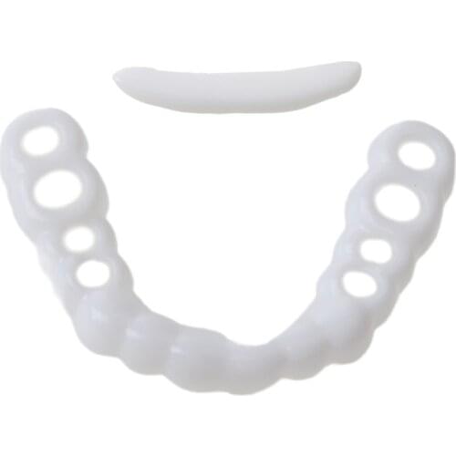 Upper False Fake Tooth Cover Snap On Immediate Smile Cosmetic Denture Care Beauty Tool J78D