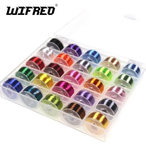 Wifreo 25 Colors Assorted 200D Fishing Flies Tying Line Material Fly Tying Thread For Small Fly Bodies Dry Wet Flies