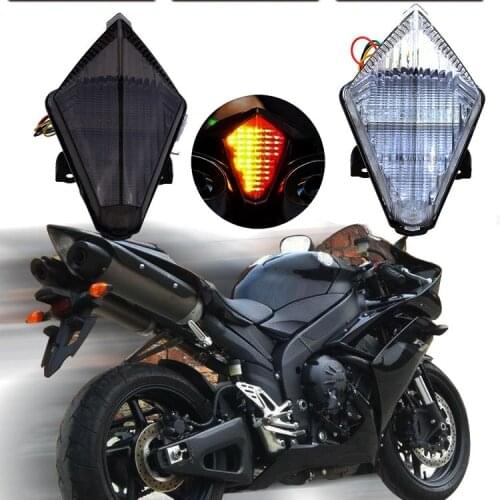 Tail Light Fit For Yamaha YZF R1 2007 2008 Turn Signals Rear Brake LED Lamp Assembly Indicator Motor Accessories