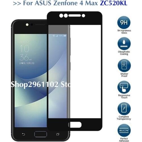 For Zenfone 4 Max Glass Screen protector for Zenfone 4 Max ZC520KL Tempered glass case on 4max zc520 kl zc 520kl protective film