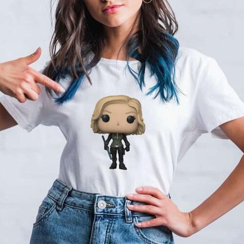 Black Widow Print T Shirt Women Ulzzang Cute T-shirt Graphic Fashion Casual Top Tee Female New Summer Tshirt Dropship