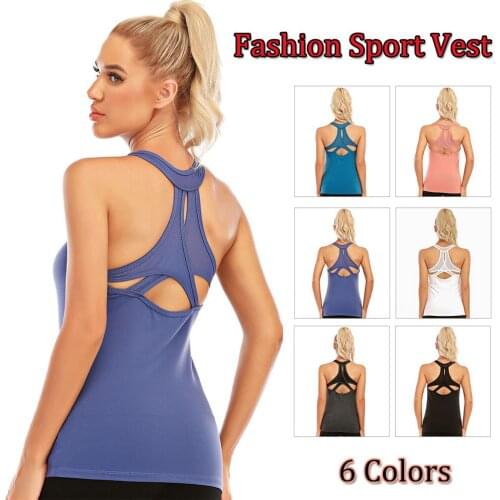 Women Sport Tank Tops for Gym Vest Top Fitness Sleeveless T Shirt Sports Wear Yoga Tank Top Clothes Gym Vest Running Workout