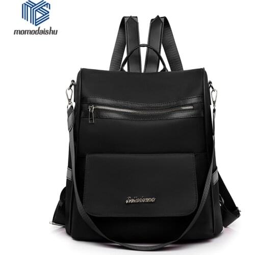 Womens Fashion Large-capacity Anti-theft Backpack Nylon School Bookbag Daypack Women Rucksack Shoulder Bag For Teenager Girls