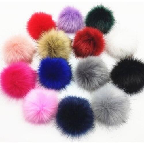 10pcs/lot Wholesale DIY Custom Artificial Fur Pom pom For Hat Hair Ball For Knitting Beanies Cap Clothing Bags Shoe Accessories