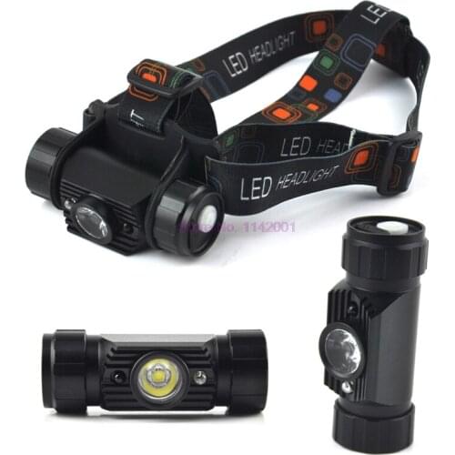 10 pieces wholesale IR Sensor Headlamp Flashlight USB Rechargeable LED Lantern Waterproof Camping Hunting Head Torch Light