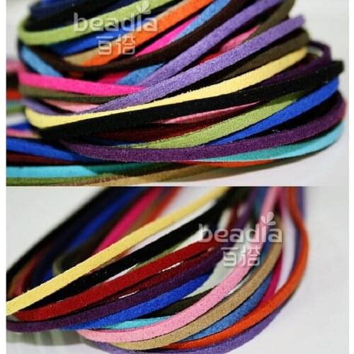 3mm 1m/lot Faux Suede Beading Cord String Thread Strape For DIY Choker Necklace Bracelet Jewelry Findings Tassel Earrings crafts