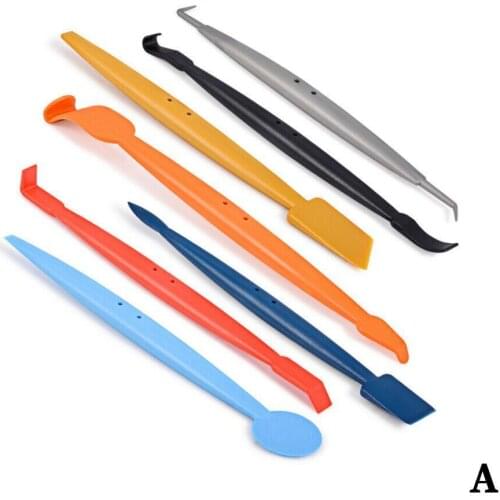 7PCS Edging Long Stick Magnet Squeegee Car Wrap Magnetic Sticker Carbon Kit Wrapping Micro Tool Scraper Film Tint Set Stick D1L5