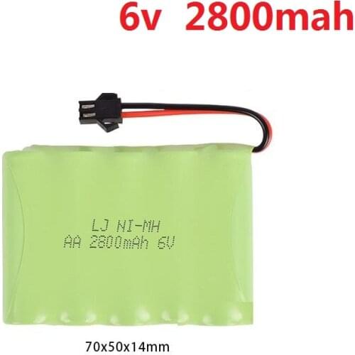 6v 700mah/1800mah/2800mah High capacity AA Ni-MH rechargeable Battery for electric toys R/C car R/C truck R/C boat