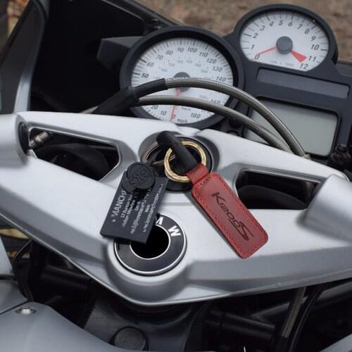 Motorcycle Keychain Cowhide Key Ring Case for BMW Motorrad K1200S