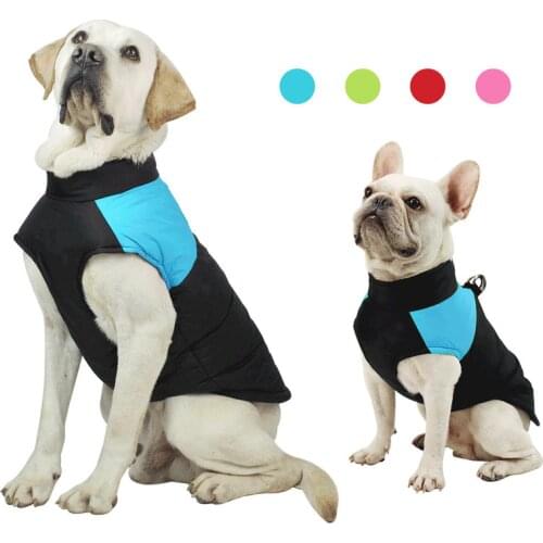 Pet Clothes New Dog Clothes Autumn and Winter Thickened Big Dog Clothes Windproof and Waterproof Pet Vest French Bulldog