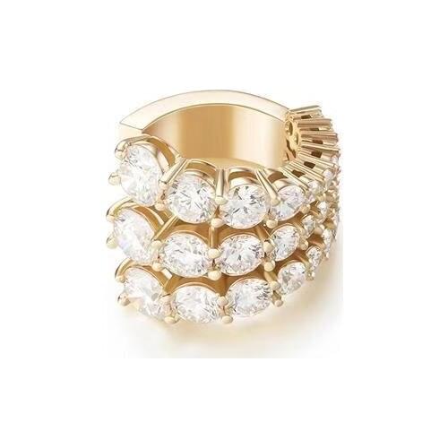 European and American fashion zircon micro-diamond clip multi-layer ear bone clip U-shaped ear clip without ear hole