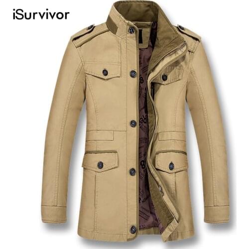 ISurvivor 2020 Men Autumn Winter Jackets Coats Jaqueta Masculina Male Smart Casual Fashion Slim Fitted Large Size Jackets Hombre