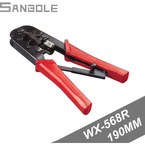 Crimping Plier WX-568R 3Use Network Toolpressure Welding Shear Line Piezoelectric telephone line and crystal head ratchet device