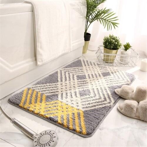 Fashion hot sale New flocking home door slip mat house hold bathroom bathroom Comfortable Bath Paddoor absorbent mat door mat