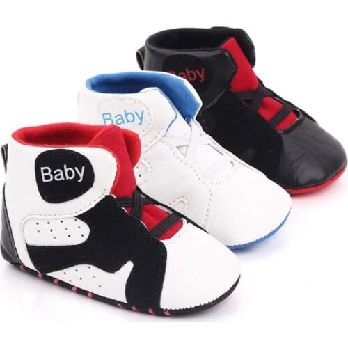New Baby Shoes Sneaker Soft Anti-Slip Sole Newborn PU First Walkers Boots Toddler Boys Girls Casual Shoes