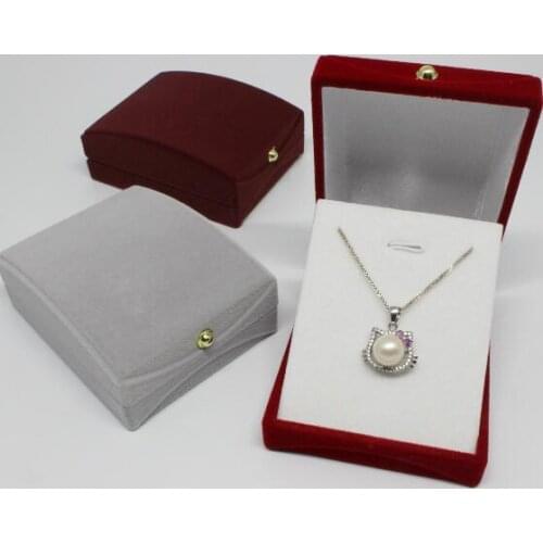 Newly Velvet Wedding Jewelry Box Necklace Pendant Boxes Gift Colar Earrings Jewelry Display Rack Case Holder Storage Wholesale
