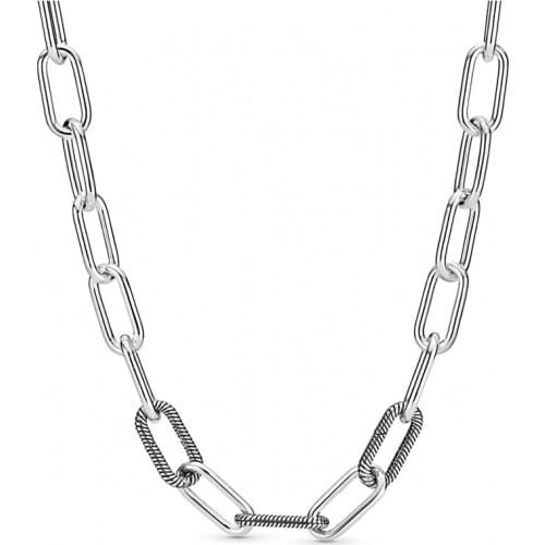 NEW 2020 100% 925 Sterling Silver High Quality Me Link Necklaces For Women Fit DIY Europe Women Me Charms Diy for Jewelry Gift