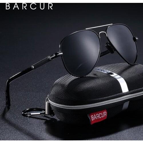 BARCUR Driving Male Glasses Sunglasses Men Polarized Sun glasses for Men lunette de soleil homme Oculos de sol
