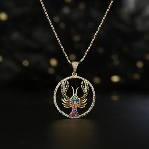 Iced Out Lobster Necklace Box Chain Choker Necklace Gifts for Women Men Bling Hip Hop Pendant Party Jewelry Dropshipping