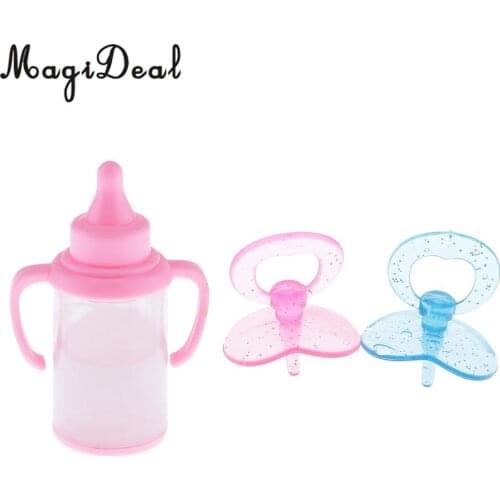 Plastic 1Pc Miniature Baby Feeding-Bottle Pacifier for Doll House Nursery Room Accessories Children Role Playing Toys
