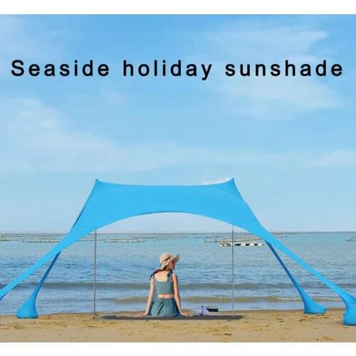 Parasol Beach Tent Sun Shade Tent Sunshade Embrane Parasol to The Beach Canopy Beach Tent With Sandbag Beach Accessory