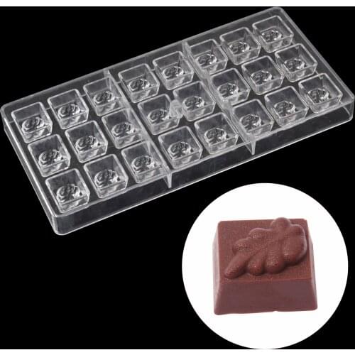 DIY leaf shape polycarbonate chocolate mold for cake decoration, Wholesale Confectionery tools candy bakeware baking pastry mold