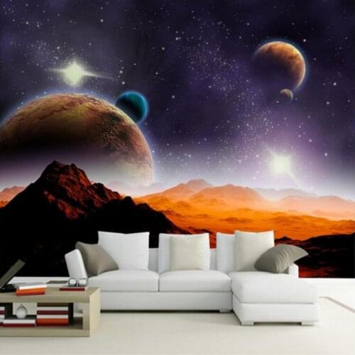 Custom Photo Wallpaper 3D Planet Universe 3D Mural Living Room Bedroom Sofa TV Background Wall Papers Home Decor Mural Wallpaper
