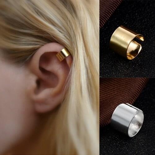 Simple Punk Gothic Pierced Ear Cuffs Ear Clip No piercing-Clip On Cartilage Wrap Earrings Fashion Fine jewelry Gift