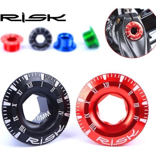 RISK Bicycle Crankset Fixing Bolt Screw Mountain Bike Bottom Bracket Chainwheel Cranks Arm Lid Bolt for Shimano XT SLX M20x9mm