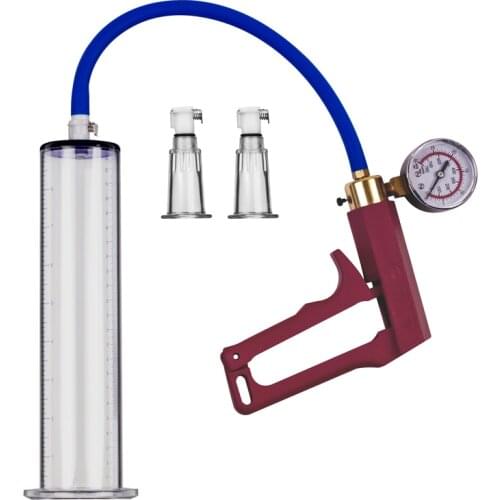 Power Suck Manual Vacuum Peinis Pumps With Accu-Meter Nipple Sucker Hand-Actuated Enlargement Dildo Enhance Adult PrToys Bullet