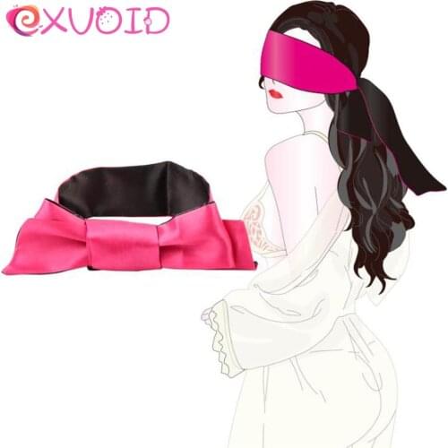 EXVOID Sexy Eye Mask SM Bondage Blindfold Slave Restraints Sex Toys For Couples Flirt Soft Silk Satin Eye Patch Exotic Lingerie