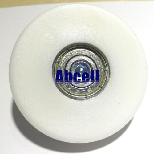 2pcs Ahcell 50mm Plastic Ball Bearing Pulley Furniture Conveyor Garage Door Stud Bolt Rod Screw End Guide Bearing Roller Wheel