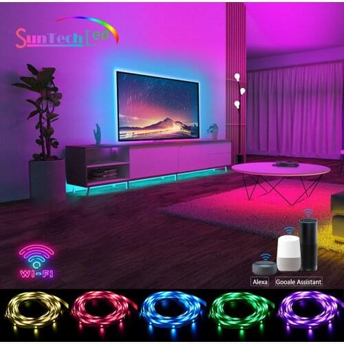 Suntech WiFi Led Strip, SMD5050 Led Lights Compatible With Alexa,Google Home, Smart Color Changing Rope Lights Decoration
