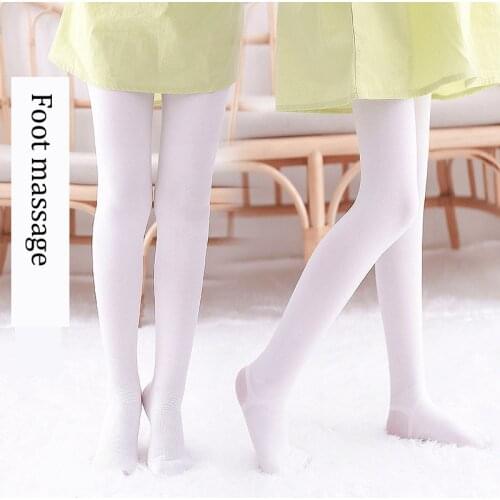 3-12Yrs Children Tights Girls' Solid Color Dance Pantyhose Spring Autumn Elasticity Children Ballet Dance Stockings Kids Tights