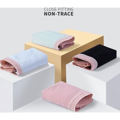 3Pcs/Set Womens Mid-Waist Solid Underwear Seamless Comfortable Soft Panties Light Breathable Briefs Honeycomb Crotch Lingerie