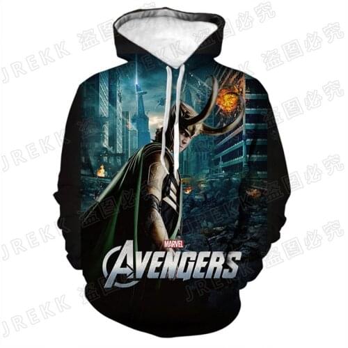 2021 Spring Fashion Men Sweatshirt Loki Laufeyson 3D Print Children Pullover Streetwear Marvel Hero Women Hoodie