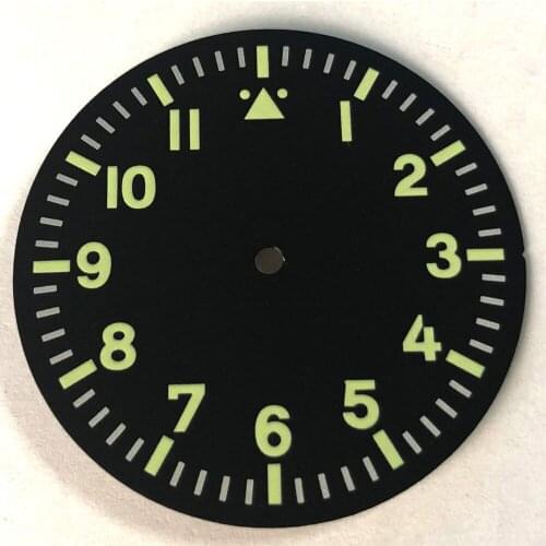 Watch parts,35.5mm Black Watch Dial Fit Miyota 8205/8215/821A Mingzhu DG 2813/3804 Movement Wristwatch