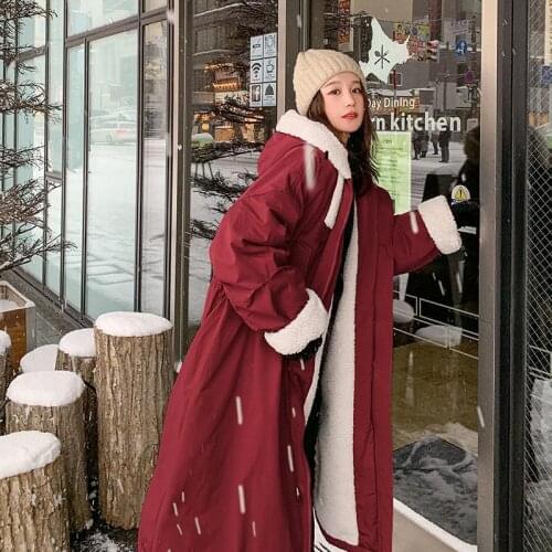 2021 Womens Lamb Wool Coat Winter Pie Overcoming Long Large Lapel Locomotive Loose Outwear Casual Thick Warm Fashion Parkas New