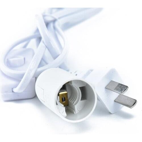 1.8m Power Cord Cable E27 Lamp Bases round plug with switch wire for chandelier E14 Bulb Holder Lamp 220v Hanging Light Socket