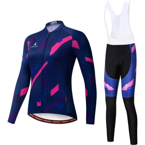 2021 Blue Spring Womens Cycling Clothing 100% Polyester Bicycle Cycling Wear Cycling Bike Clothes Cycling Jersey Set