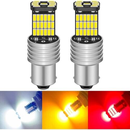 2x Signal Lamp 1156 LED BA15S P21W BAU15S PY21W Auto Turn Signal Light 12V COB T15 W16W 1157 BAY15D P21/5W LED Brake Stop Lamps