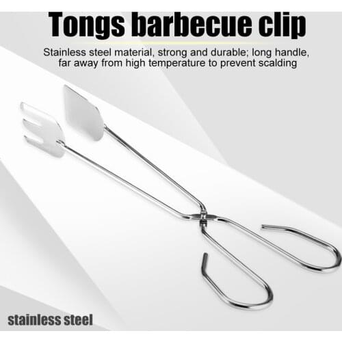 Barbecue Food Clip Bread Pastry BBQ Tongs Convenient Stainless Steel Outdoor Picnic Cooking Clamp Kitchen Gadgets