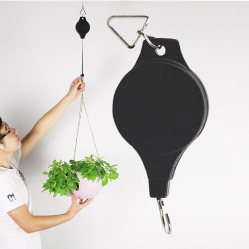 Black telescopic hook lifting hook gardening supplies suitable for hanging basin hanging orchid pot bird cage