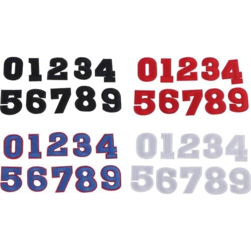 Numbers 0-9 Iron-on Sew-on Patches Applique Accessories Hand Embroidered Patches Set (Pack of 10)