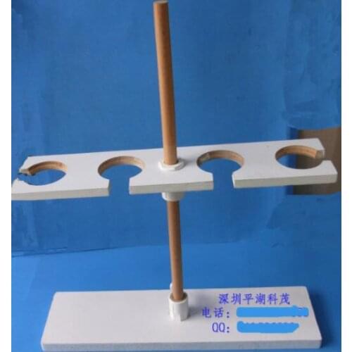 Wooden separatory funnel holder 4 hole experimental materials free shipping