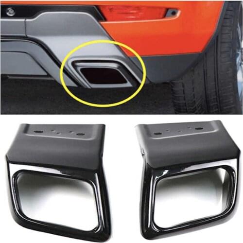 ROLLSROVER Gloss Black Rear Bumper Exhaust Tube Trim For Range Rover Evoque Dynamic 2012-2018 LH RH OEM LR027871 LR027872